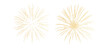 © Kstock - Golden fireworks on a transparent background