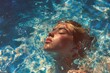 © Iftikhar alam - Girl swimming in a pool during the day, enjoying the refreshing water and serene atmosphere while immersed in a peaceful moment