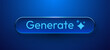 © hobbitfoot - Blue glossy Generate button for AI and technology.