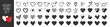 © Alex - Heart icons set. Hand drawn hearts collection. Love and romance doodles vector illustration on transparent background