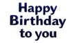 © umaiya - Metallic Blue Happy Birthday to You Text isolated on transparent background. 3D Deep Blue Chrome Outline. Polished Reflective Bold Lettering.