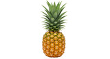 Fresh pineapple PNG isolated on transparent background, tropical fruit with green leaves for healthy eating and summer designs