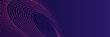 © Nahriyah - Abstract dark blue modern futuristic banner background. Glowing pink oval lines pattern design. Swirl ellipse lines element. Circular motion. Suit for banner, brochure, cover, flyer, website