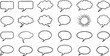 © Nasrefa.Artist - Set of hand drawn speech bubbles collection of doodle style comic balloon, cloud shape for text message, talk, idea vector illustration