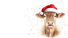 Shoeless Joe Weihnachts-Girlande Mit Lustigen Highland-Kühen In Weihnachtsmützen - Ca. 1 Meter