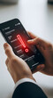 © Lucianastudio - Smartphone security threat alert notification concept focusing on data protection and device vulnerability with a prominent red exclamation mark illuminating the handheld device