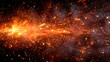 © irawan - Brilliant incandescent sparks erupt outwards from a central point against a dark background