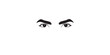 © Vector Man - man and woman isolated vector eyes and eyebrows silhouette illustration, female and male vector eyes and eyebrows silhouette,