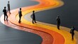 © Khan - Follow the path to success with confident business people navigating their journey, offering a visual metaphor for career growth and strategic decisions