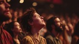 Captivating crowd immersed in music and emotion at a concert.