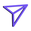 © MAHMUDUL - Purple 3d send icon concept graphic design