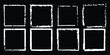 © md - Set of eight grunge square frames; hand-drawn distressed border elements