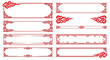 © Jamshadul - Decorative red chinese style frames and borders with cloud motifs and traditional patterns