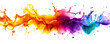 © iPNG - Vibrant paint splash isolated on transparent background, creating a dynamic and colorful display of artistic expression and fluid motion, showcasing creativity