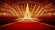 © MdRaselMahmud - A lone performer stands on a brightly lit stage with a cheering crowd in the background