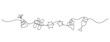 © dhtgstockphoto - new year party celebration decorate one line drawing continuous. cute icon symbol divider ornate minimalism thin line illustration