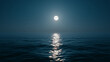 © DU - Moonlight reflection on a serene lake for healing, mindfulness, and emotional solitude