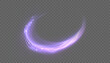 © MAKSYM - A magical glowing vortex with a bright purple glow and sparkling sparkles on a transparent background. A dynamic curved light trail of energy for fantasy effects, spells, or digital motion design.