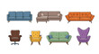 © Mimi - Mix and match colorful living room with this diverse collection of stylish, modern sofas and armchairs for a unique home design