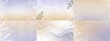 © Valeriia - Set of six New Year watercolor backgrounds in soft lavender and vanilla shades