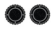 © MdGolam - Two vintage black seals with star motifs and ornate borders displayed