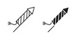 © Hira - Fireworks rocket signs with simple flat and thin stroke style