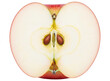 © Sariyono - Fresh red apple halved revealing crisp flesh and seeds healthy fruit snack