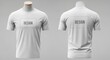 © Shamim - Clean white t shirt mockup showing front and back views with minimalist design element