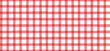 © Hanna - Seamless red and white gingham check pattern. Classic picnic tablecloth texture, Italian pizzeria fabric, retro basket napkin, vintage textile, wrapping paper and vector background