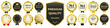© Felicety - Premium quality vector badge collection featuring elegant golden frames, luxury label designs, and refined decorative tag elements perfect for upscale branding, product packaging, and royal style prom