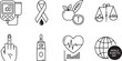 © Luts-Visuals - Vector Line Art Set: Diabetes Awareness, Health & Wellness