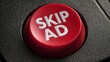 © Olena - Close-Up of Red Skip Ad Button on Keyboard: A Blockage Solution for Irrelevant Advertisements