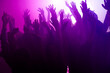 © deagreez - Energetic crowd dancing at a purple neon party full of music and celebration in a vibrant nightclub scene