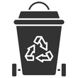 © RiskiAyu - Trash Bin Glyph Icon
