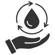 © RiskiAyu - Save Water Glyph Icon