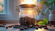 © ANRI - coffee bean jar in morning glow