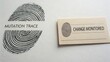 © Asraf - Unique fingerprint illustration representing mutation trace and change monitoring for scientific and forensic applications