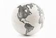 © wetzkaz - stylized monochrome globe showing north and south america with a raised topographical look.