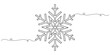 © Haus - Continuous one line of snowflakes with symmetrical geometric lines, style hand drawing vector illustration.