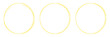 © Daishin - Hand drawn circle line sketch set. Circular vector image. Vector brush strokes circles of paint on white background, doodle round circles for message note mark