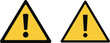 © ANAMUL - Warning Sign Icon Set - Yellow Caution Exclamation Triangle Symbol