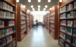 © Liam - Abstract blurred public library interior space. blurry room with bookshelves by defocused effect. use for background or backdrop in Abstract blurred publicbusiness or education concepts. Generative Ai