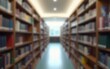 © Lucas - Abstract blurred public library interior space. blurry room with bookshelves by defocused effect. High quality