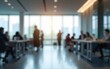 © Daniel - Blurry scene of business office, ideal for business backgrounds. Copy space. Based on Generative AI. High quality