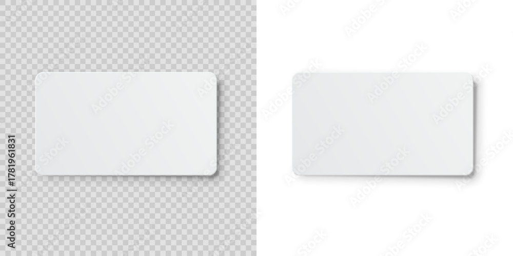 White business card icon in flat style. Blank template vector ...