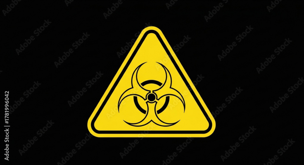 Biological Risks Icon Biohazard symbol on, representing biological hazards, infectious agents ...
