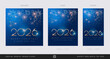 © forestgraphic - Happy New Year 2026 and Merry Christmas corporate blue social media backgrounds with fireworks - Templates for  company marketing stories, square, portrait posts
