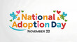 © Aleena Javed - Colorful national adoption day graphic with hearts and November 22, 8k image