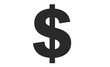 © MILON - Bold dark gray dollar sign symbol for financial concepts and currency representation