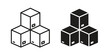 © Zandra - Boxes icon for template. Icon vector graphic set